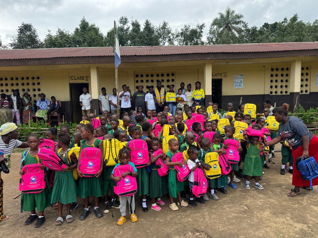 Pupils at the District Education Committee (DEC) School, in Semabu Village, Sognini Chiefdom, Bonthe District.
